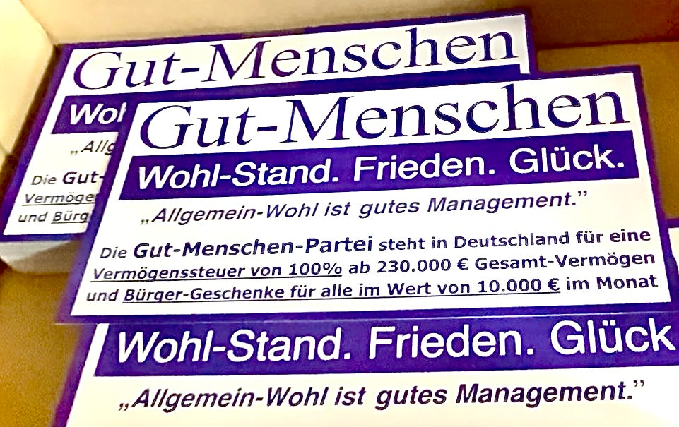 Gut-Menschen-Partei-Werbeflyer - 50 Stück