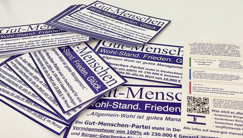Gutmensch-Partei-Werbeflyer - 50 Stück
