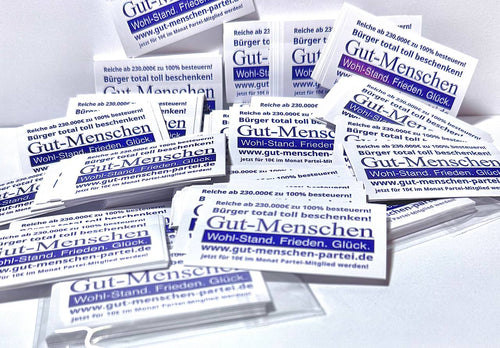 Gut-Menschen-Partei-Sticker - 20 Stück