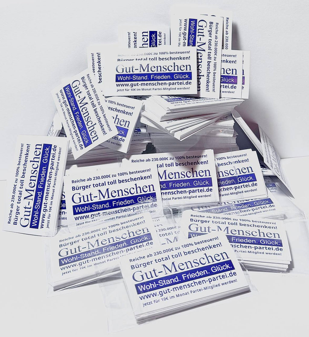 Gut-Menschen-Partei-Sticker - 20 Stück