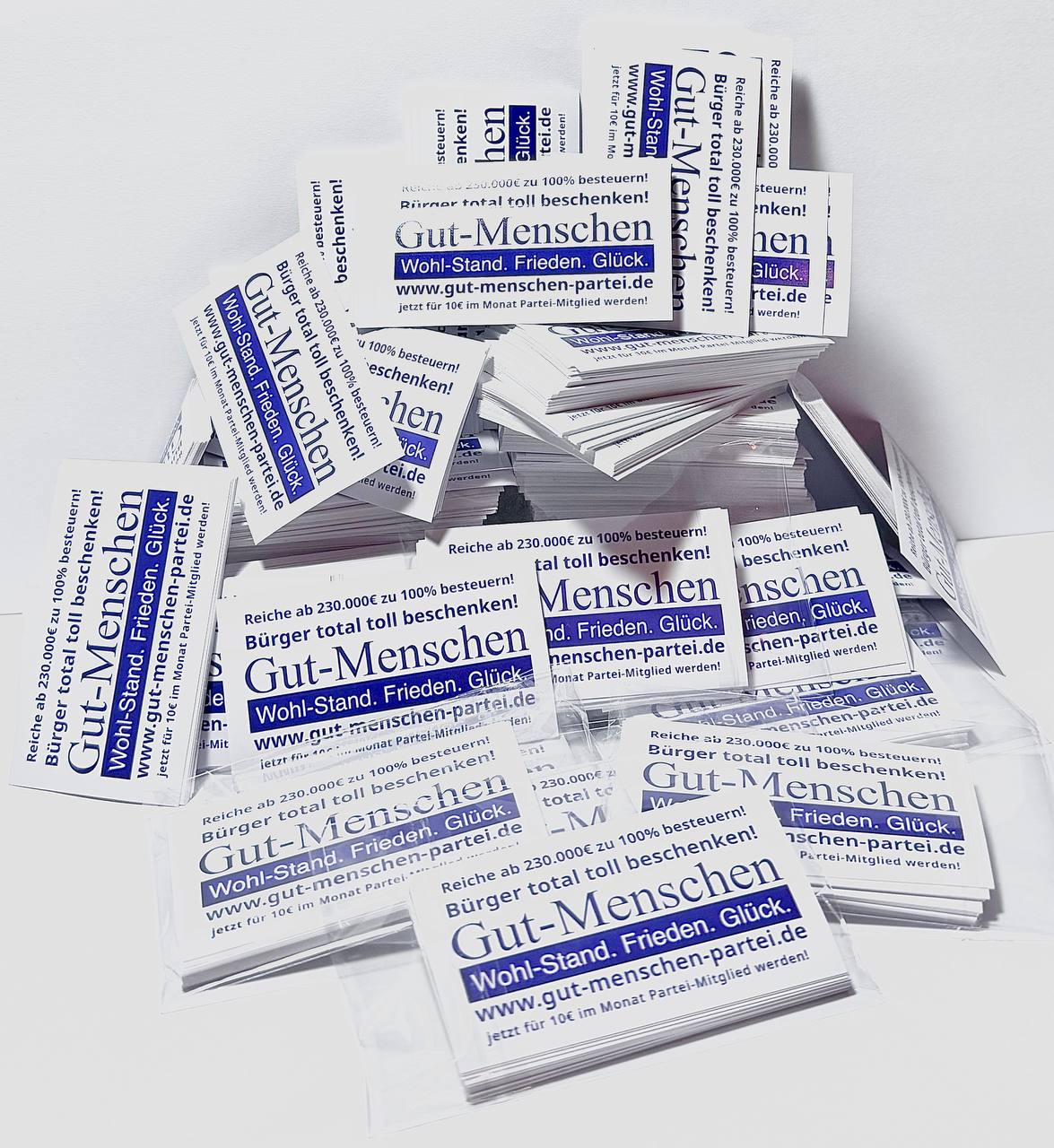 Gut-Menschen-Partei-Sticker - 20 Stück